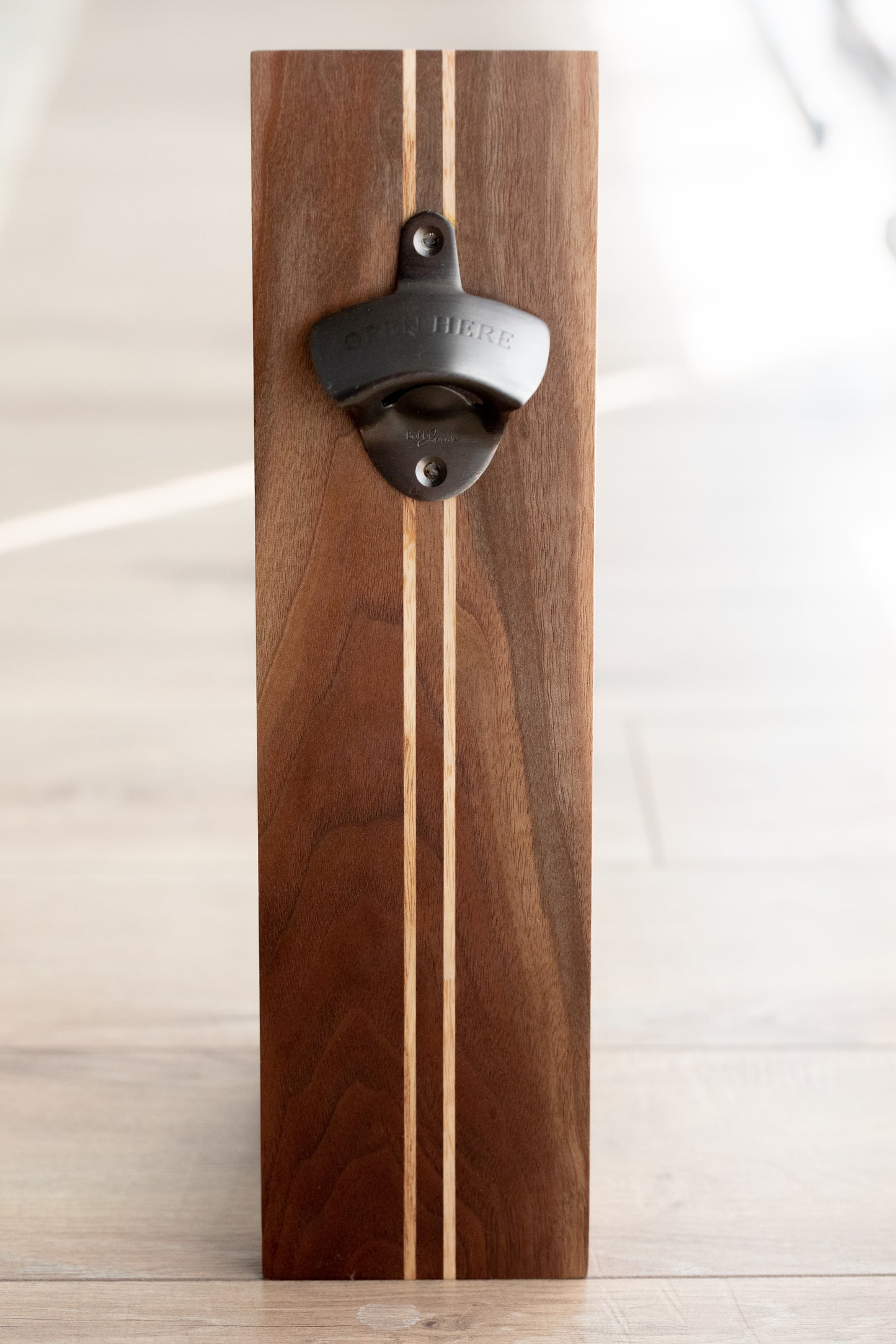 One Time Item : Walnut and Ash Bottle Opener